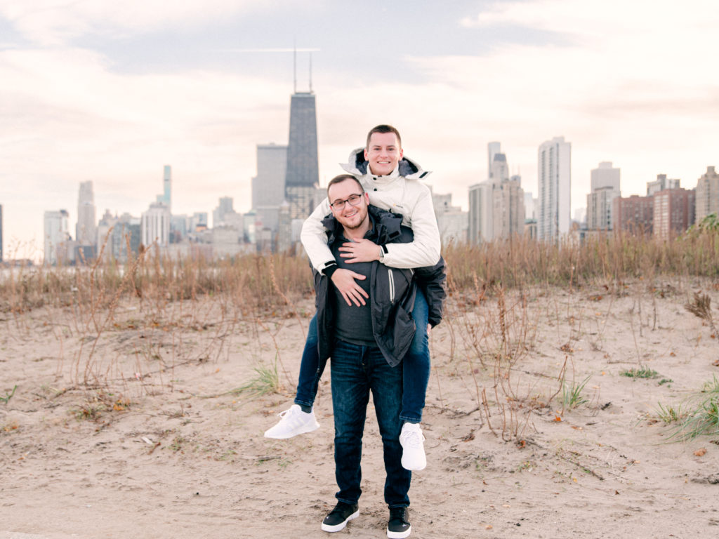 He said yes! Couple gets engaged at north avenue beach.