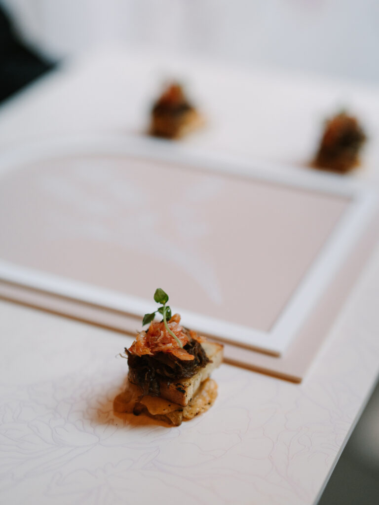 Niche and co customized appetizers for their bride and groom who wanted to celebrate their heritage with food worth celebrating.